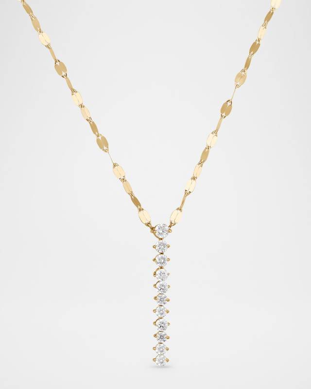 Mini Flawless Diamond Tennis Lariat Necklace